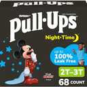 Pull-Ups Boys' Night-Time Potty Training Pants, Size 2T-3T Overnight Training Underwear (16-34 lbs), 68 Ct Size 16-34 ibs 7-15 kg