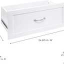 ClosetMaid SuiteSymphony Wood Closet Drawer, Add On Accessory, Shaker Style, For Storage, Closet, Clothes, 25” x 10” Size for 25 in. Units, Pure White