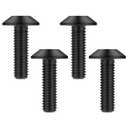 Titanium Bolts M6x20 - Lightweight Design | Ideal for Humid/Salty Environments T30 Screws for Umbrella Head Hardware, Motorcycle MTB & Cycling Parts (4PCS M6X20mm Black)