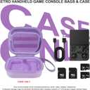 BliFulde Carrying Case for RG353V/ RG353VS Handheld Game Console, Custom-Insert Handheld Emulator Retro Game Holder Organizer, Portable Game Player Storage Bag (Case Only) (Purple)