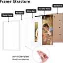 KINLINK 8x10 Picture Frame Set of 9, 10x8 Photo Frames with Plexiglass for 5x7 Pictures with Mat or 8x10 Without Mat, Art Collage for Wall Gallery and Tabletop Display, 8 x 10 Frame White