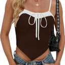 Blooming Jelly Womens Summer Crop Tank Tops Sexy Going Out Outfits 2025 Sleeveless Shirt Y2k Camisole Fashion Clothes (L)