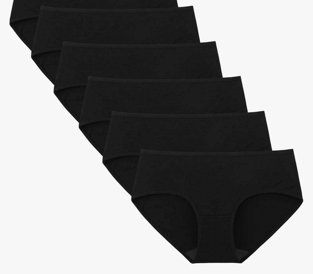 INNERSY Womens Underwear Cotton Hipster Panties Regular & Plus Size 5-Pack M