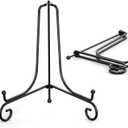 TR-LIFE Plate Stands for Display - 8 Inch Plate Holder Display Stand + Metal Easel Stand for Picture Frame, Decorative Plates, Book, Photo, Collectibles (2 Pack)