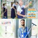 Geyoga 12 Pcs National Custodian Day Badge Holder Retractable Badge Reels Cards Holder with Clip Gift for Social Workers Dentist Volunteer Ot Doctor Nurse Coworker Appreciation