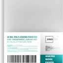 Binditek 50 Pack 20 Mil Frosted Polycover, Semi-Transparent Binding Covers, 8-1/2 x 11 Inches, Lightly Textured Sand Finish, Square Corners, Unpunched