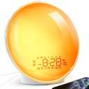 Wake up Light Sunrise Alarm Clock, Sleep Sound Machine Night Light, Smart Alarm Clock with Sunrise Simulation, Sleep Assistant White Noise Sound, Dual Alarm, Gentle Wake up for Heavy Sleeper (V5.0)