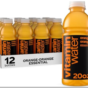 vitaminwater Essential Orange-Orange, Flavored Water Beverage, 20 fl oz Bottles, 12 Pack , Exp. Date 01/12/26