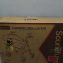 Rollator Walkers with Seat for Seniors, Foldable 8" Big Wheels All Terrain Rolling Walker, Handles and Ergonomic Seat Height Adjustable, 350 lb (Black)