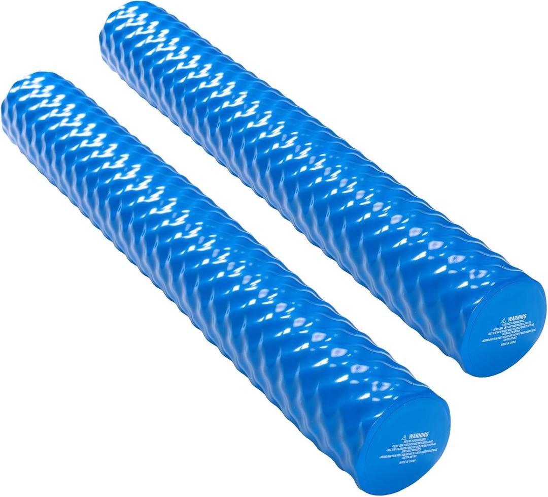 NEWBULIG Swim Noodles, 46-Inch Pool Noodles with Anti-Slip Ripple Design, Jumbo Pool Floats, Premium NBR Closed-Cell Foam, Chemical Resistant, for Lake and Beach, Blue and Green