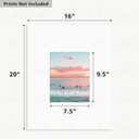 Golden State Art, Pack of 5, Pre-Cut 16x20 Picture Mats Bevel Edge 7.5x9.5 Opening for 8x10 Photos, White