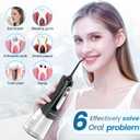 Cordless Water Dental Flosser Teeth Cleaner, INSMART Professional 300ML Tank DIY Mode USB Rechargeable Dental Oral Irrigator for Home and Travel, IPX7 Waterproof 6 Modes Irrigate for Oral Care