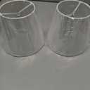 Small Lamp Shades Set of 2, White Clip On Lamp Shades for Table Lamps-4" Top x 5" Bottom x 6" High, Mini Barrel Fabric Lampshades for Table Chandeliers Sconce Wall Floor Lamp Replacement