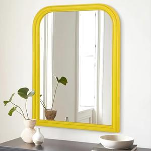 Rustic Mirror with Wood Frame Round Edge Vintage Vanity Mirror Wall Mirrors Decorative Rectangle Mirror for Bedroom,Bathroom,Living Room Bathroom Mirror 16"L x 12"W