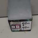 Compatible 62XL Ink Cartridge Replacement for HP Envy 5540 5549 5640 5660 7640 OfficeJet Mobile 250 200 OfficeJet 5740 5741 8040, Black, Tri-Color, 2-Pack