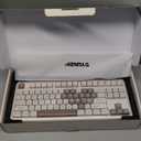 YUNZII B87 Wireless Mechanical Keyboard,QMK/VIA Programmable,TKL Layout 87 Keys,BT/2.4G/USB-C,Hot Swap Gasket Mount RGB Backlit Gaming with Wrist Rest for Win/Mac (Brown Heart, Milk V2)