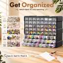 64-Drawer Organizer Craft Organizers and Storage with Dividers Labels | Small Parts Organizer Thicker Toolbox, Building Bricks Hardware Screws Nuts Bolts, Teacher Toolbox Charms Beads Scrapbook