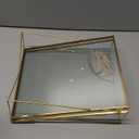 Gold Floating Picture Frame Set of 2, 10"x12" Glass Pressed Flower Picture Frames, Tabletop Standing Glass Floating Frame for 8x10 Photo Display