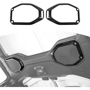 RT-TCZ for Wrangler JL Top Roof Speaker Cover Trim Carbon Fiber for Jeep Wrangler JL JLU Gladiator JT 2018-2023 Carbon Fiber Interior Accessories 2pcs