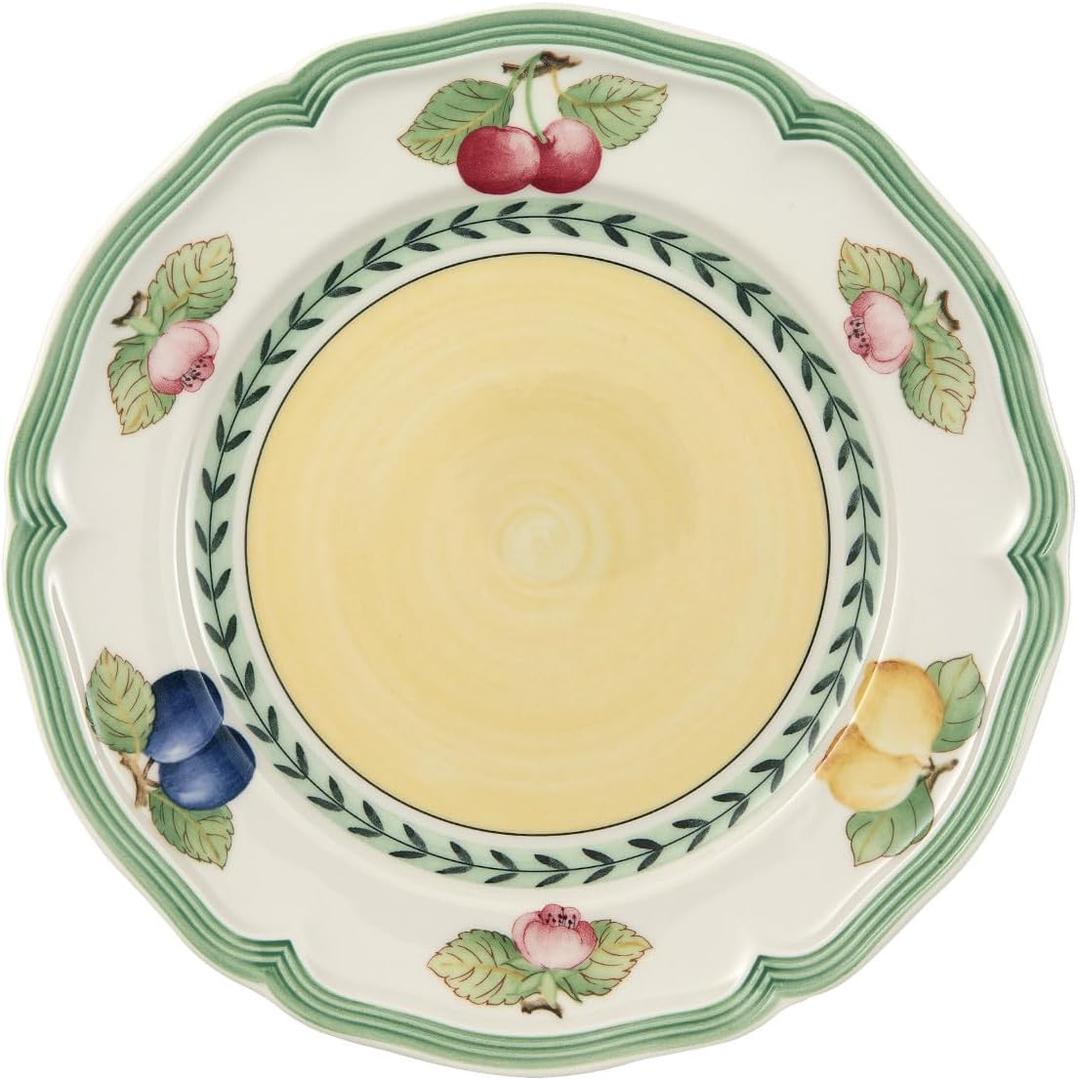Villeroy & Boch French Garden Fleurence Salad Plate, Premium Porcelain, White/Multicolored (8.3")