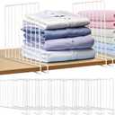 8 Pack Shelf Dividers for Closet Organization Metal Closet Shelf Divider Set Shelf Divider Closet Shelf Organizer Towel Shelf Divider for Wooden or Vertical Shelve Storage Organization