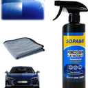 SOPAMI Car Coating Spray, Quick Effect Coating Agent,Quickly Coat Wax Spray Car Scratch Wax Polish Waterless Wash Oil Film Emulsion Glass Cleaner (1 Pc+Cloth)
