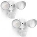 UME 2 Pack 32W 3500 Lumen LED Security Lights Motion Sensor Light Outdoor, 5000K Daylight, IP65 Waterproof, Dusk to Dawn, Motion Detector Flood Light for Garage, Yard, Porch-White