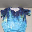 Women's Summer Tops 2025 Trendy V Neck Button Down Short Sleeve Shirts Business Casual Basic Tee Loose Comfy Blouse, S