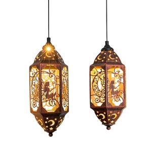 Go2garden 12.4" Outdoor Solar Lanterns Waterproof Garden Gifts Women, Moon Fairy Statue Solar Haning Lights for Patio, Yard Decorations, Mothers Day Gifts for Mom, Grandma(2Pack, Red Copper)