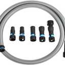 Cen-Tec Systems 94698 Quick Click 10 Ft. Hose for Home and Shop Vacuums with Expanded Multi-Brand Power Tool Adapter Set for Dust Collection