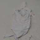 REORIA Womens Sexy One Shoulder Asymmetrical Leopard Print Mesh Ruched Backless Going Out Bodysuits Tops (Medium, White)