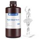ANYCUBIC High Clear 3D Printer Resin, Resist Yellowing and Highly Transparent, Tough and Resilient, Low Odor 3D Printing Resin, Widely Compatible for All LCD/DLP Resin 3D Printers (High Clear, 1kg)