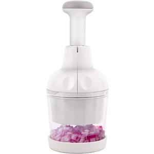 Vegetable Chopper, Food Chopper Manual Hand, Onion, Salad, Garlic, Nut & Veggie Cutter, Dishwasher Safe, White