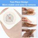 30PCS Colostomy Bags, Two-Piece Ostomy Supplies 2 Piece Ostomy Bags Colostomy Supplies Flat Drainable Pouches for Ileostomy & Stoma Care Cut-to-Fit 15-57mm (20pcs Bags+10pcs wafers)
