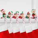 Christmas Stocking Holders for Mantle Set of 6, Candy Cane Stocking Holders for Mantle Christmas Stocking Hangers for Mantel Set of 6 Christmas Stocking Hooks for Mantle Stocking Hangers for Fireplace