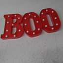 Halloween Decorations, "BOO" Light Up Sign, LED Marquee Light Up Letters, Halloween Decor Indoor for Kitchen, Bedroom, Party, Tabletop
