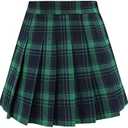 TONCHENGSD Women's High Waist Pleated Mini Skirt Skater Tennis Skirt Size S