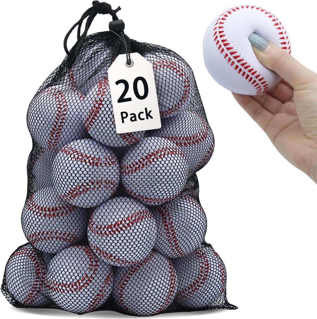 Magicorange Baseball,Foam Baseballs Training Baseballs Unmarked Practice Baseball for Hitting, Soft Toss, Batting, Fielding, Pitching
