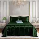 Horbaunal 6 Piece Satin Sheet Set King Size Luxury Silky & Soft Emerald Green Satin King Bed Sheet Set with 16" Deep Pocket, 1 Fitted Sheet, 1 Flat Sheet, 4 Pillowcases