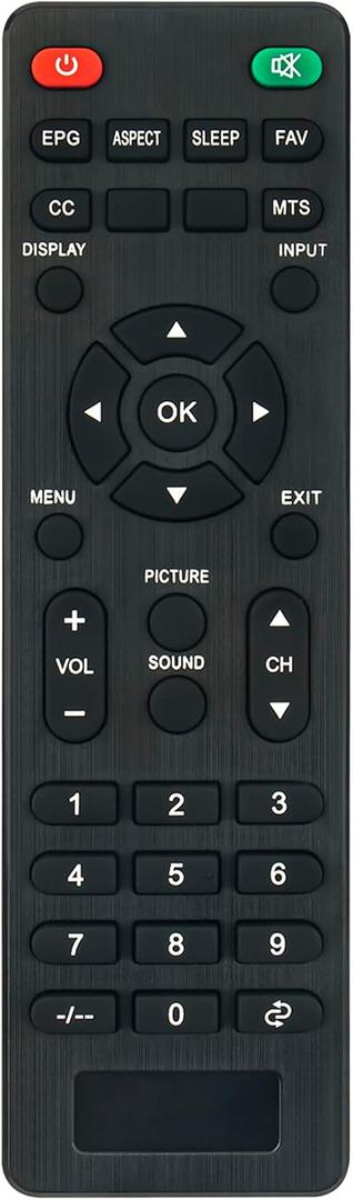 RC3026D Replacement TV Remote Control fit for Hiteker LCD LED HDTV TV RCLCD37A5F E32V7 RCLCD32A7 LCD32A7 RC-E32V7/WT