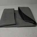 Corner Kitchen Rugs Non Slip Washable, Rubber Backed Circular Sector Kitchen Mats for Floor, Super Absorbent Imitation Linen Braided Kitchen Floor Mat for Sink Corner Areas (Gray, Radius 55")