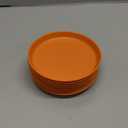 8 Pack Orange 6 inch Unbreakable Plastic Plates Reusable Plate Set - Dishwasher & Microwave Safe - Wheats Straw Perfect for Dinner Dishes Salad Pasta Safe Healthy Dinner Plates Kit