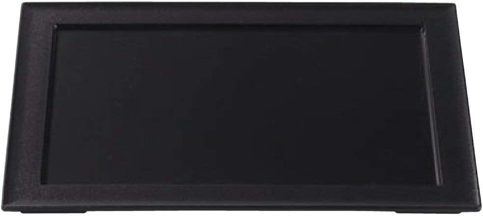 5-83-5 Obon Tray, Long Hand Furnace Bon, Ginsaiuchi Black, Black, 12.0 x 8.5 x 0.5 inches (30.2 x 21.7 x 1.2 cm), ABS (Silver Colored Inner Black)