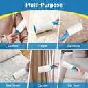 Swihauk 600 Sheets Extra Sticky Lint Rollers for Pet Hair, Easy Spiral Tear Lint Roller for Clothes with Ergonomic Handle, Multipurpose Lint Remover for Furniture, Carpet, Car Seat