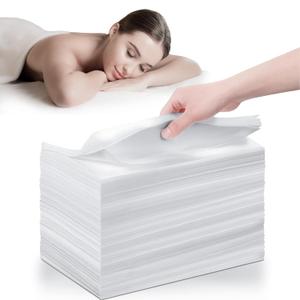 100 Pcs Disposable Bed Sheets (31" x 71"), Disposable Massage Table Sheets, Non Woven Fabric, Breathable SPA Bed Cover for Ultimate Hygiene & Comfort in Massage,Tattoos,Waxing, for Esthetician (White)