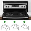 SpaceAid Bamboo Over the Stove Spice Holder Shelf, 31.5" Kitchen Organizer Stove Spice Top Rack, 11.6" Height Countertop Storage, Over Oven Back Sink Organization Shelf, Black