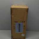 Alpine Corporation ILT102HH-S-GD Gold Metal & Glass Lantern with Warm White LED Light, LED Patio Light, 17" H, Small, Gold