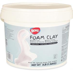 BOHS Foam Clay Pro - 3 lbs, Air Dry, No Cracks, No Stains - Modeling Clay for Adult Arts & Crafts Projects, Cosplay Items, Figurines - Age 3 Years & up