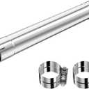 A-KARCK 4'' Muffler Replacement Pipe, Straight Exhaust Pipe 4'' Stainless Steel 30" Long Mandrel Exhaust Tube with 2 Lap Joint Band Clamps