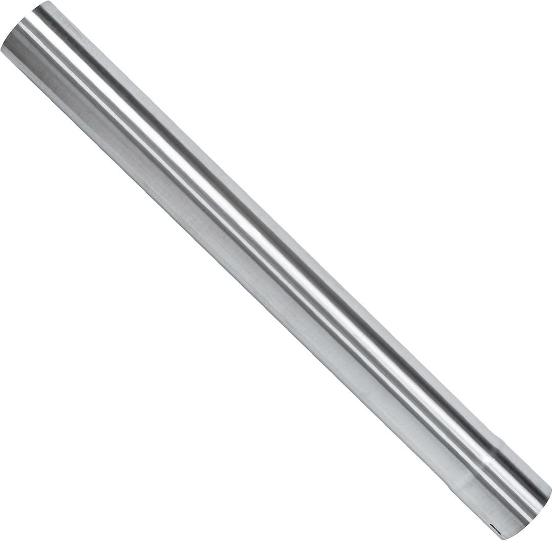 3 Inch Exhaust Pipe T304 Stainless Steel Exhaust Tubing (SS Tubo),Tailpipe 3" OD-to-ID Adapter Length 30"Straight Tubing, Flared & Slotted End, Polished Finish,Universal Connector Tubo
